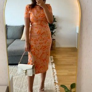 ZARA FULL OF STRETCH PRINTED SHORT SLEEVE DRESS